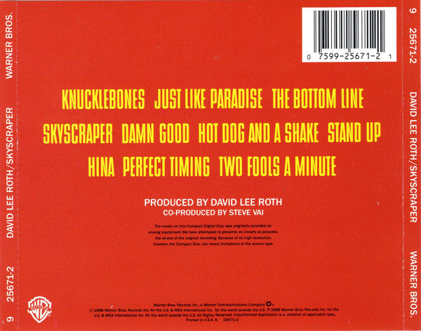 Skyscraper (CD) | Near Mint (NM) Near Mint (NM) - ROCK / USED *NEAR MINT*
