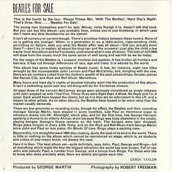 The Beatles - Beatles For Sale *CD-GERMANY* | Near Mint (NM) Near Mint (NM) - ROCK / USED *NEAR MINT*