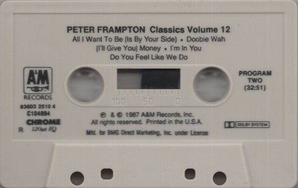 Peter Frampton - Classics Volume 12 *CASSETTE* | Near Mint (NM) Near Mint (NM) - ROCK / USED *NEAR MINT*