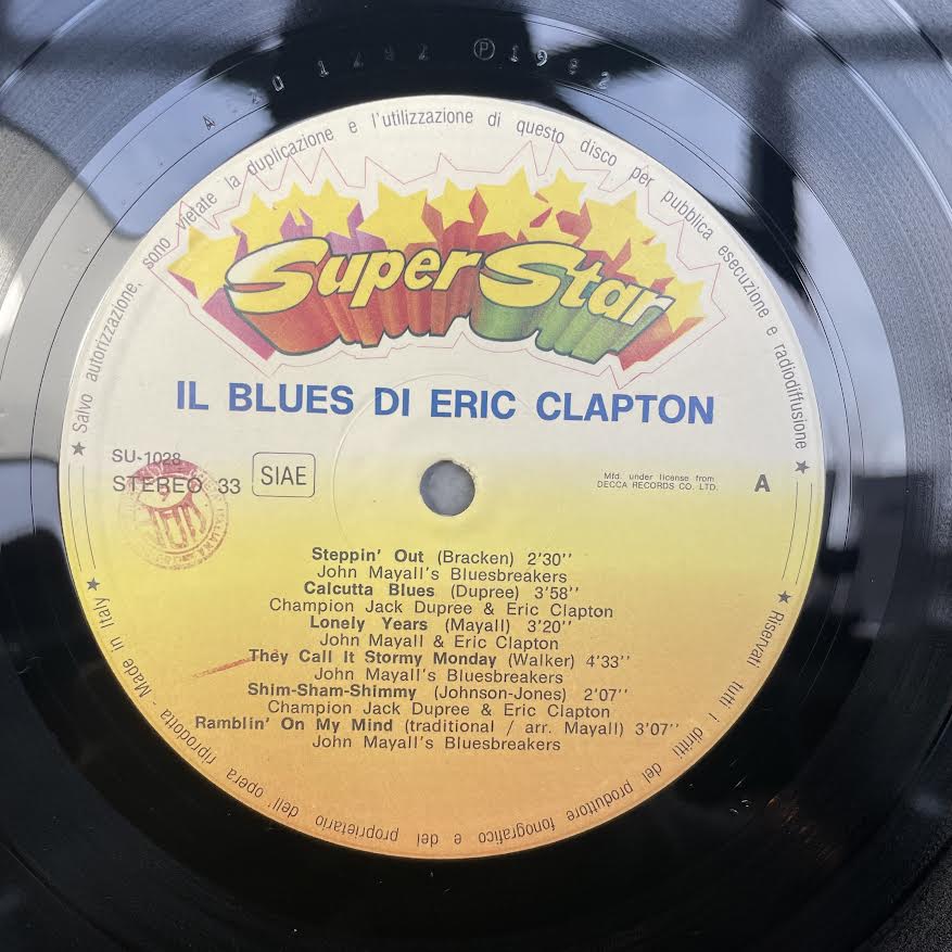 Il Blues Di Eric Clapton (VINYL) | Near Mint (NM) Excellent (EX) - ROCK / USED *NEAR MINT*