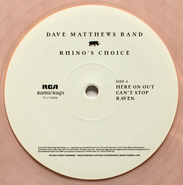 Dave Matthews Band - Rhino's Choice *TARGET/ROSE COLOR* | Near Mint (NM) Near Mint (NM) - ALT/INDIE / USED *NEAR MINT*
