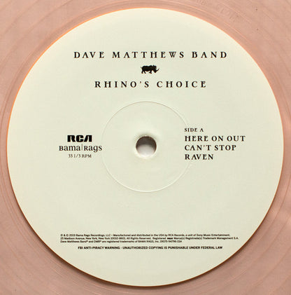 Dave Matthews Band - Rhino's Choice *TARGET/ROSE COLOR* | Near Mint (NM) Near Mint (NM) - ALT/INDIE / USED *NEAR MINT*