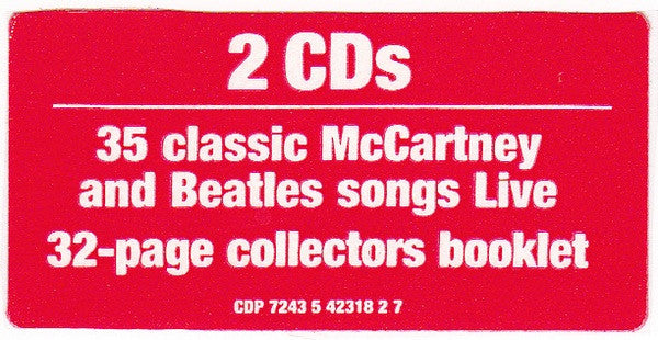 Paul McCartney - Back In The U.S. *CD* | - ROCK / USED *NEAR MINT*
