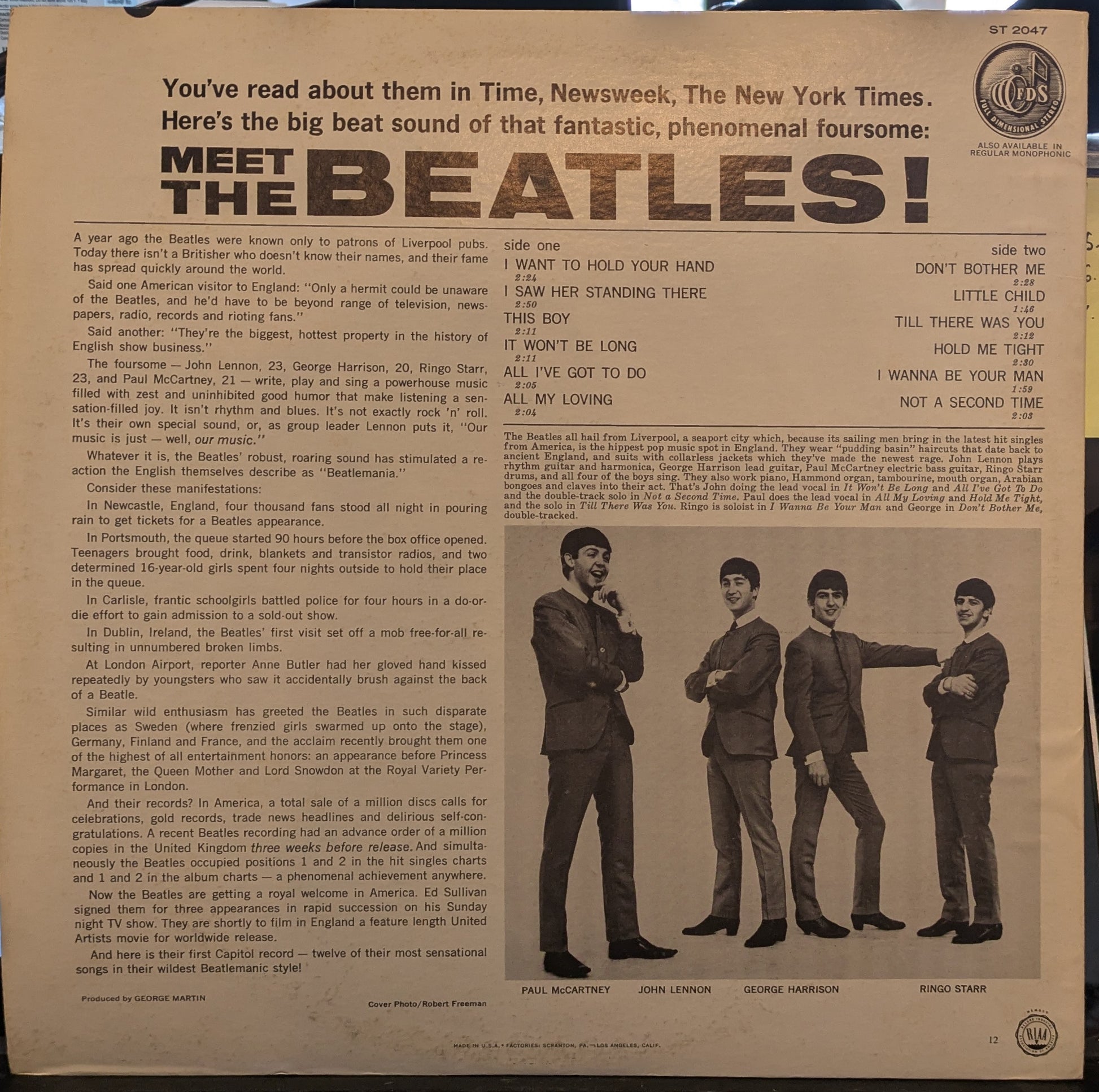 Meet The Beatles! (VINYL)(WINCHESTER REISSUE) | Near Mint (NM) Excellent+ (EX+) - ROCK / USED *NEAR MINT*