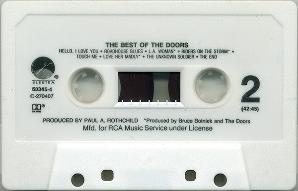 The Doors - The Best Of The Doors *REMASTERED/CASSETTE* | Near Mint (NM) Near Mint (NM) - ROCK / USED *NEAR MINT*