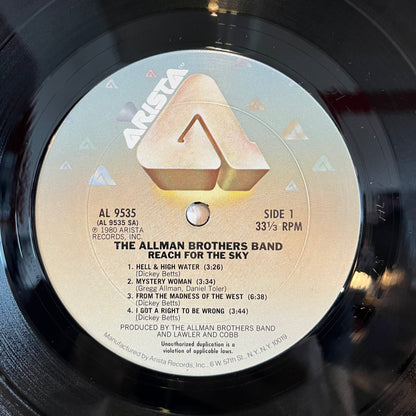 The Allman Brothers Band - Reach For The Sky *SANTA MARIA* | Near Mint (NM) Excellent (EX) - ROCK / USED *NEAR MINT*
