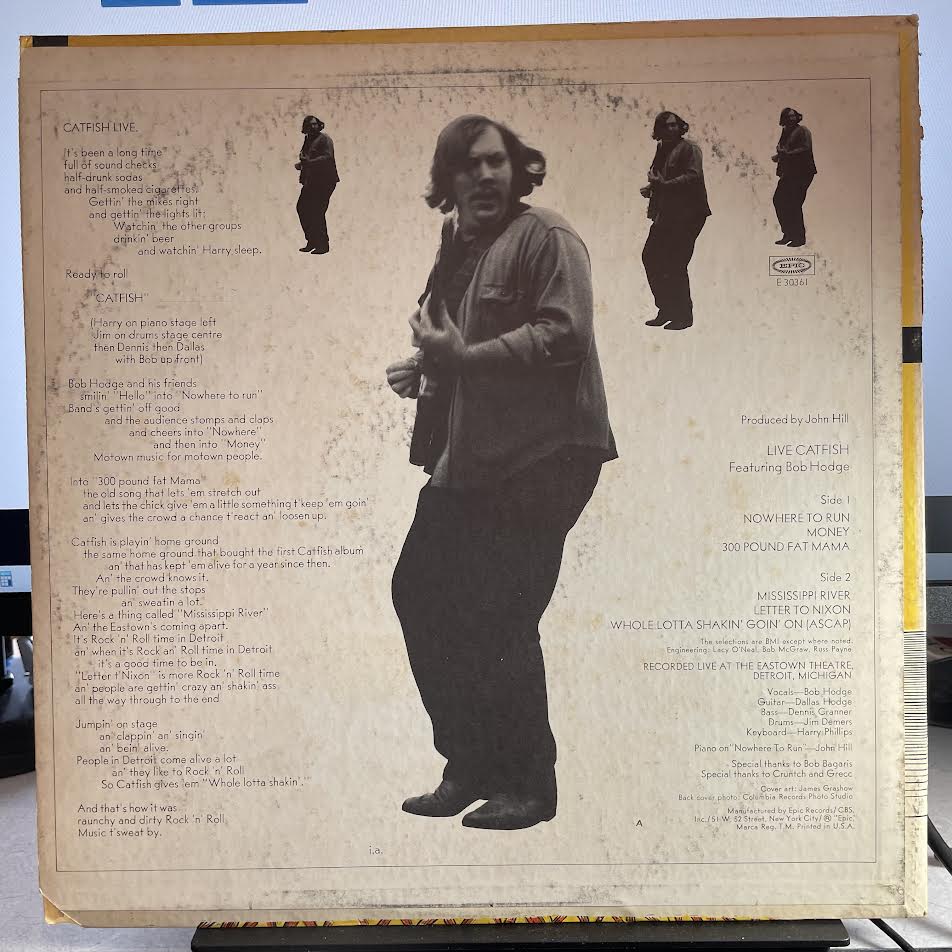Live Catfish (VINYL) | Near Mint (NM) Very Good Plus (VG+) - ROCK / USED *NEAR MINT*