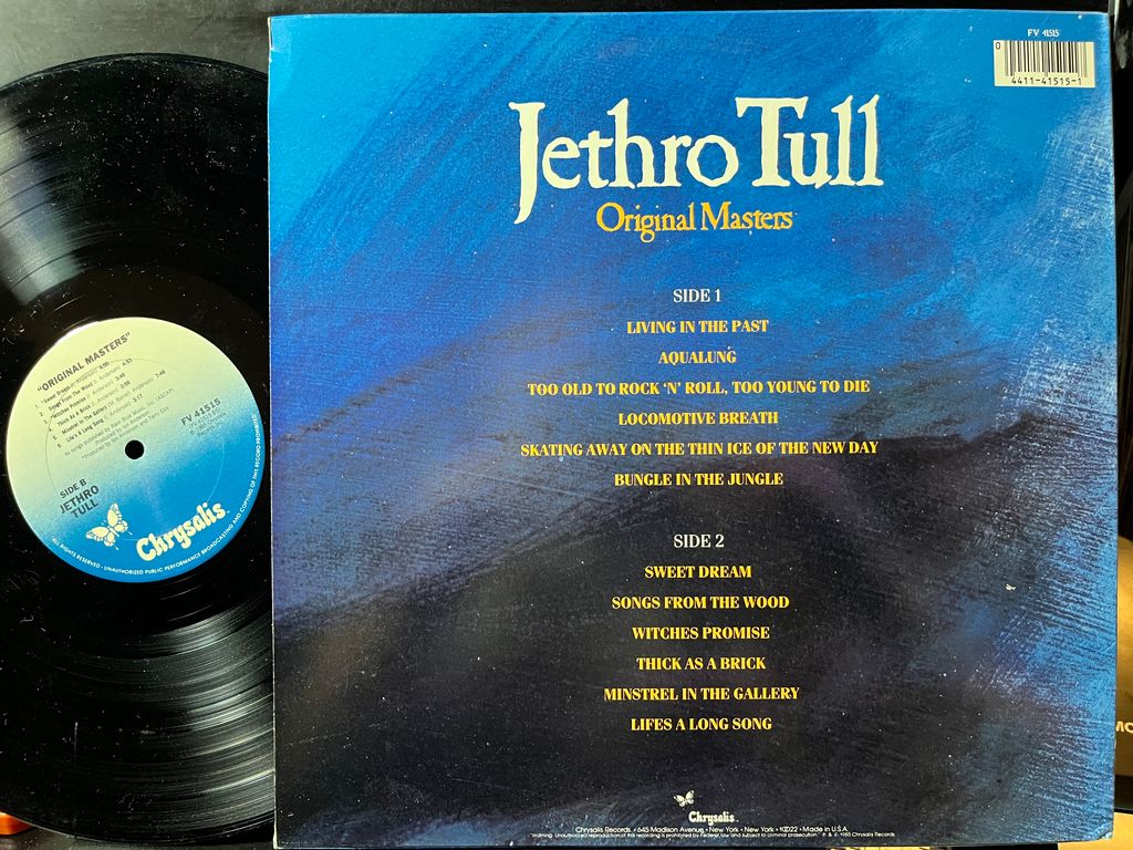 Jethro Tull - Original Masters (VINYL) | Near Mint (NM) Near Mint (NM) - ROCK / USED *NEAR MINT*