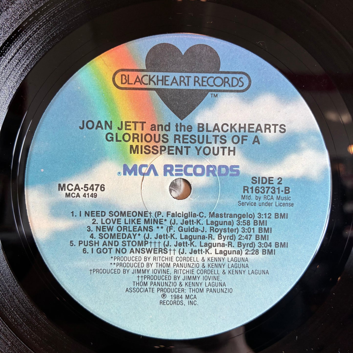 Joan Jett & The Blackhearts - Glorious Results Of A Misspent Youth (VINYL LP Blackheart Records ‎– MCA-5476) | Near Mint (NM or M-) Excellent+ (EX+) - ROCK / USED *NEAR MINT*