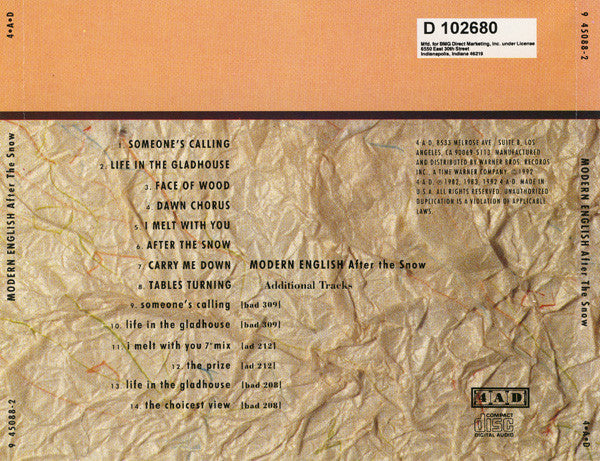 After The Snow (CD) | Near Mint (NM) Near Mint (NM) - ROCK / USED *NEAR MINT*