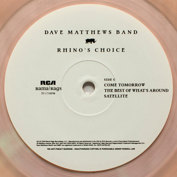 Dave Matthews Band - Rhino's Choice *TARGET/ROSE COLOR* | Near Mint (NM) Near Mint (NM) - ALT/INDIE / USED *NEAR MINT*