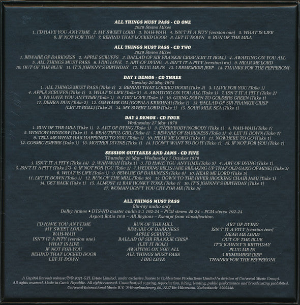 All Things Must Pass (50th Anniversary) (CD BOX SET) | Near Mint (NM) Near Mint (NM) - ROCK / USED *NEAR MINT*