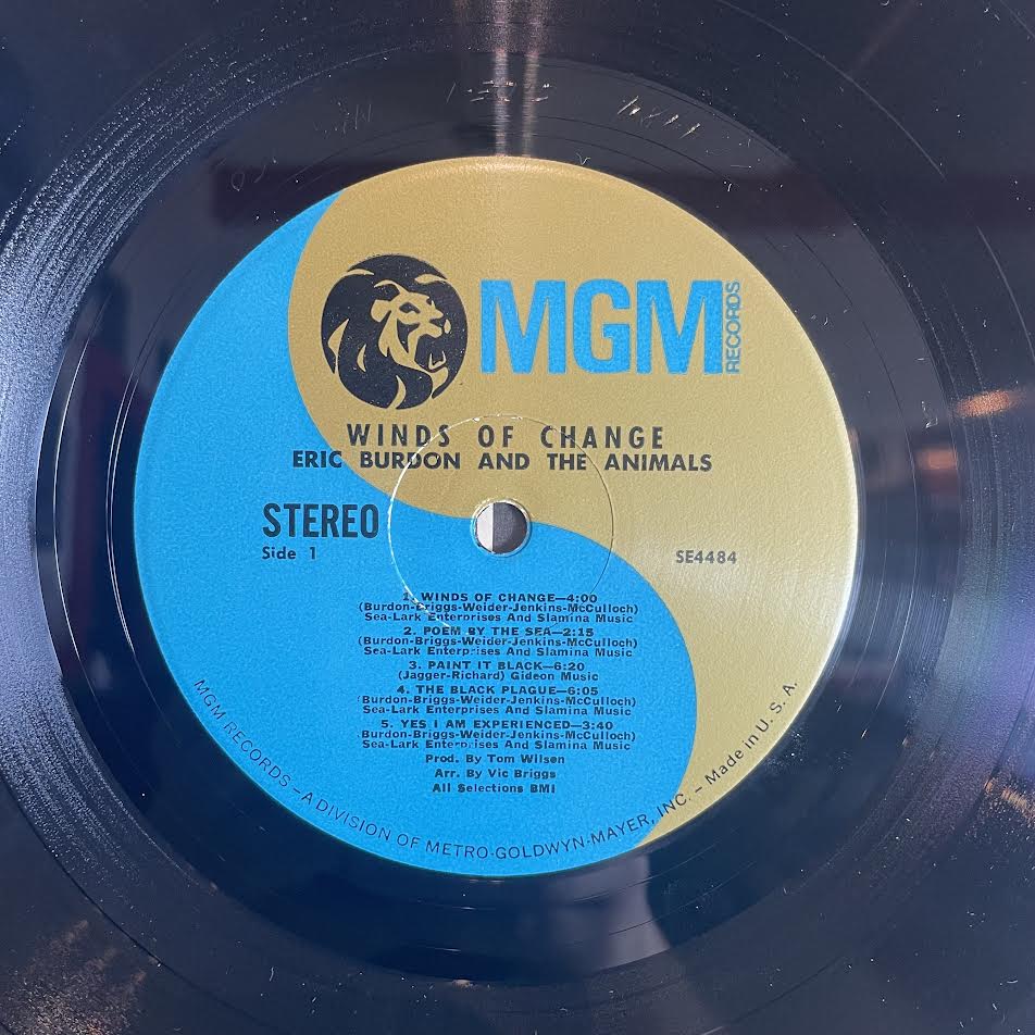 Eric Burdon & The Animals - Winds Of Change (VINYL) | Excellent+ (EX+) Excellent+ (EX+) - ROCK / USED *NEAR MINT*