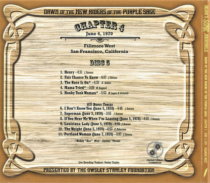 Bear's Sonic Journals: Dawn Of The New Riders Of The Purple Sage (4xCD BOX) | Near Mint (NM) Excellent+ (EX+) - ROCK / USED *NEAR MINT*
