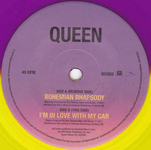 Bohemian Rhapsody / I'm In Love With My Car (7") | Near Mint (NM) Mint (M) - ROCK / USED *NEAR MINT*