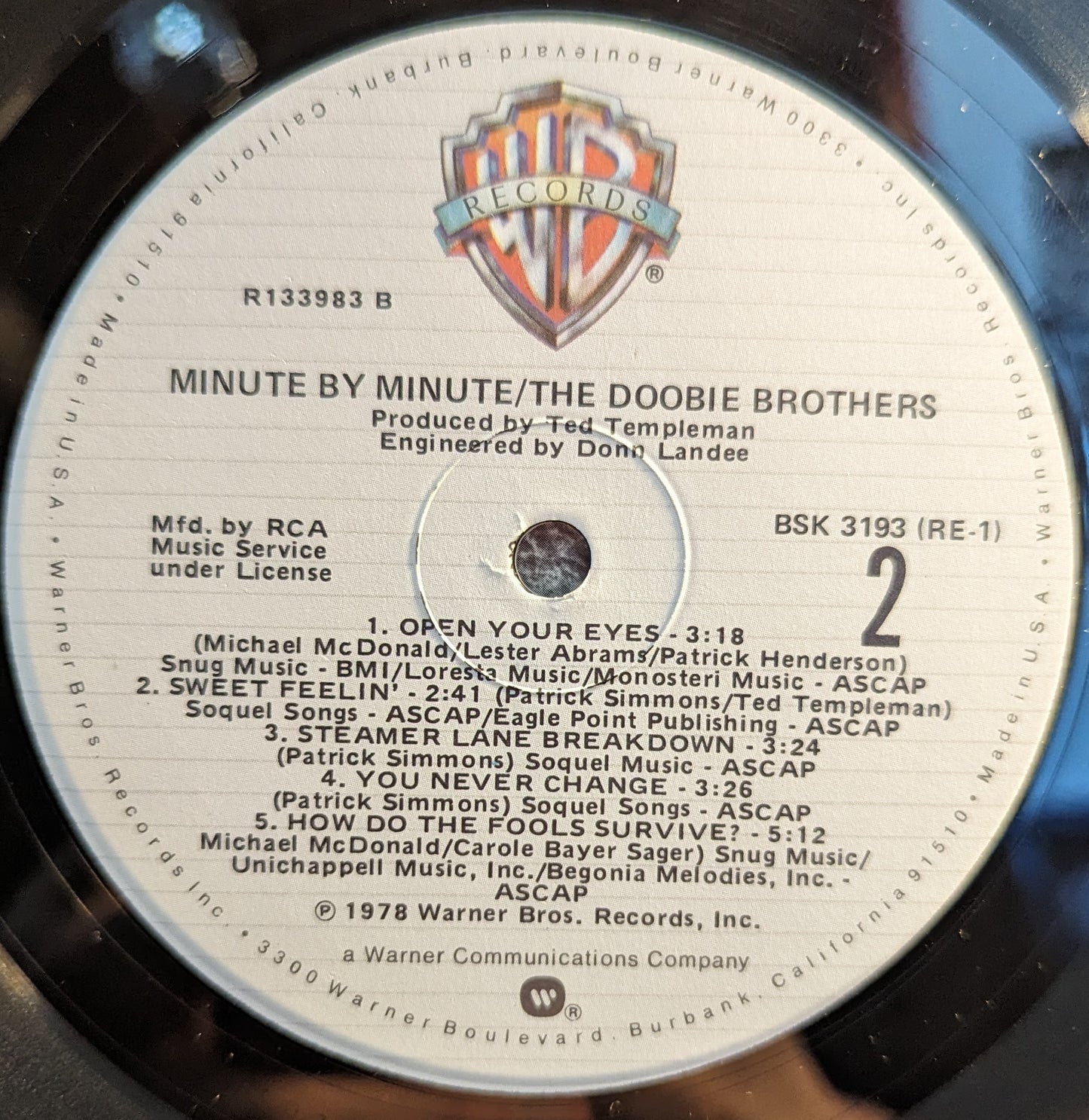 The Doobie Brothers Minute By Minute *RCA CLUB* LP Near Mint (NM or M-) Very Good Plus (VG+)