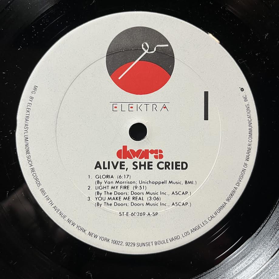 Alive, She Cried (VINYL) | Near Mint (NM) Excellent (EX) - ROCK / USED *NEAR MINT*