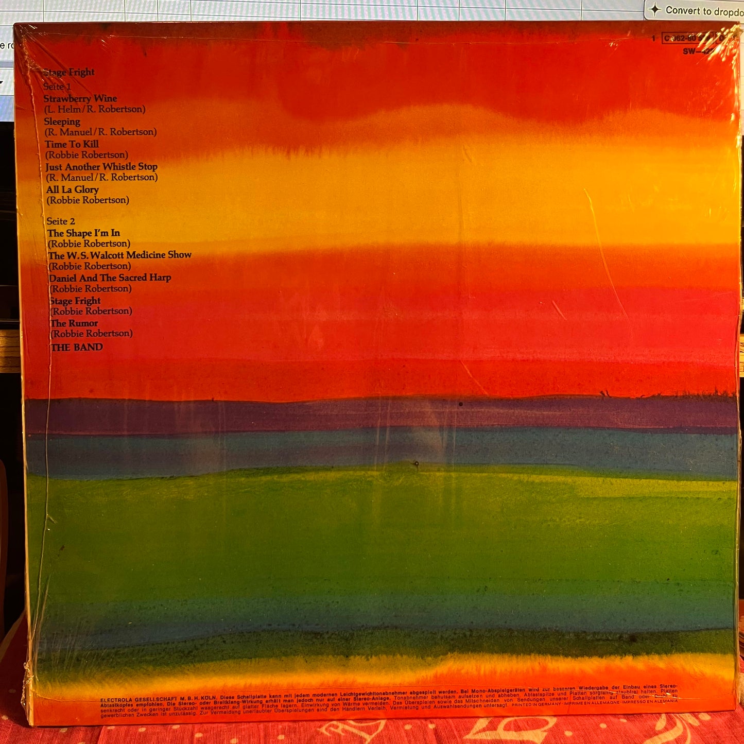 The Band - Stage Fright *GERMANY/SHRINK* | Near Mint (NM) Near Mint (NM) - ROCK / USED *NEAR MINT*