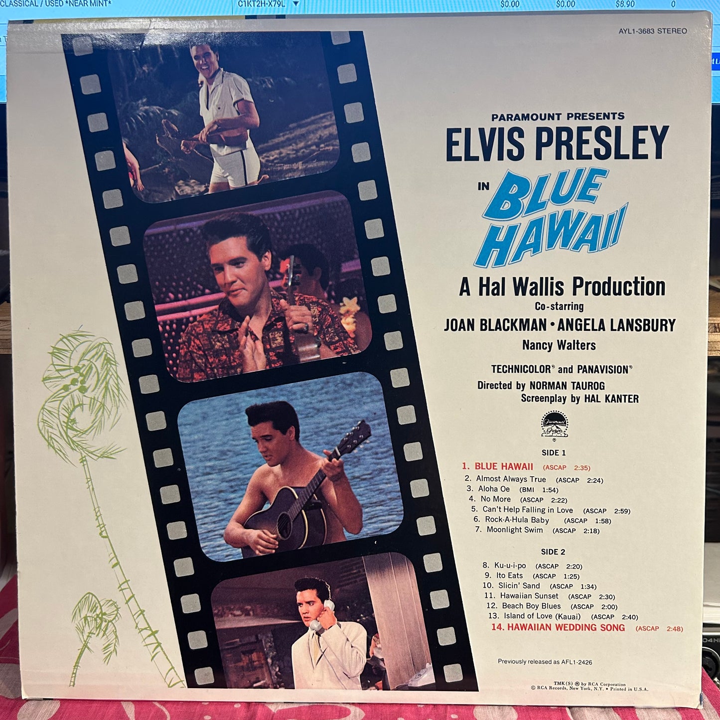 Elvis Presley Blue Hawaii *REISSUE* LP Near Mint (NM or M-) Near Mint (NM or M-)