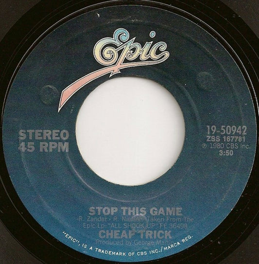 Stop This Game (7" VINYL) | Near Mint (NM) Near Mint (NM) - ROCK / USED *NEAR MINT*