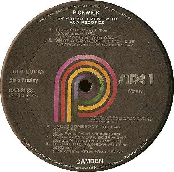 I Got Lucky (VINYL) | Near Mint (NM) Excellent (EX) - ROCK / USED *NEAR MINT*