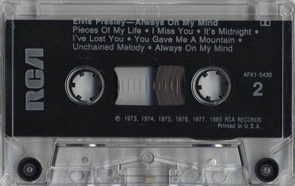 Elvis Presley - Always On My Mind (CASSETTE) | Near Mint (NM) Near Mint (NM) - ROCK / USED *NEAR MINT*