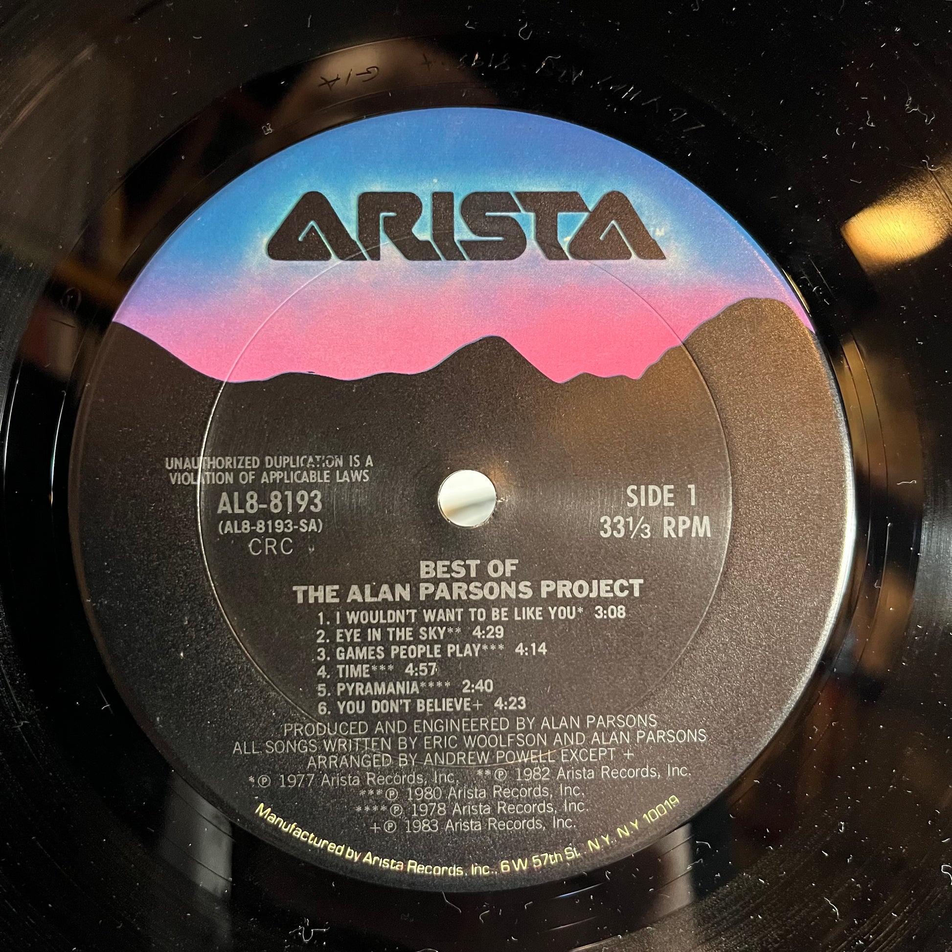 The Best Of The Alan Parsons Project (VINYL) | Near Mint (NM) Very Good Plus Plus (VG++) - ROCK / USED *NEAR MINT*