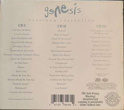 Genesis - Platinum Collection (3xCD) | Near Mint (NM) Near Mint (NM) - ROCK / USED *NEAR MINT*