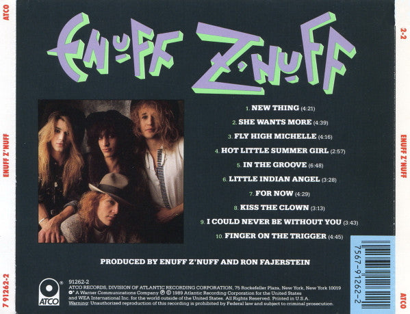 Enuff Z'nuff (CD) | Near Mint (NM or M-) Near Mint (NM or M-) - ROCK / USED *NEAR MINT*