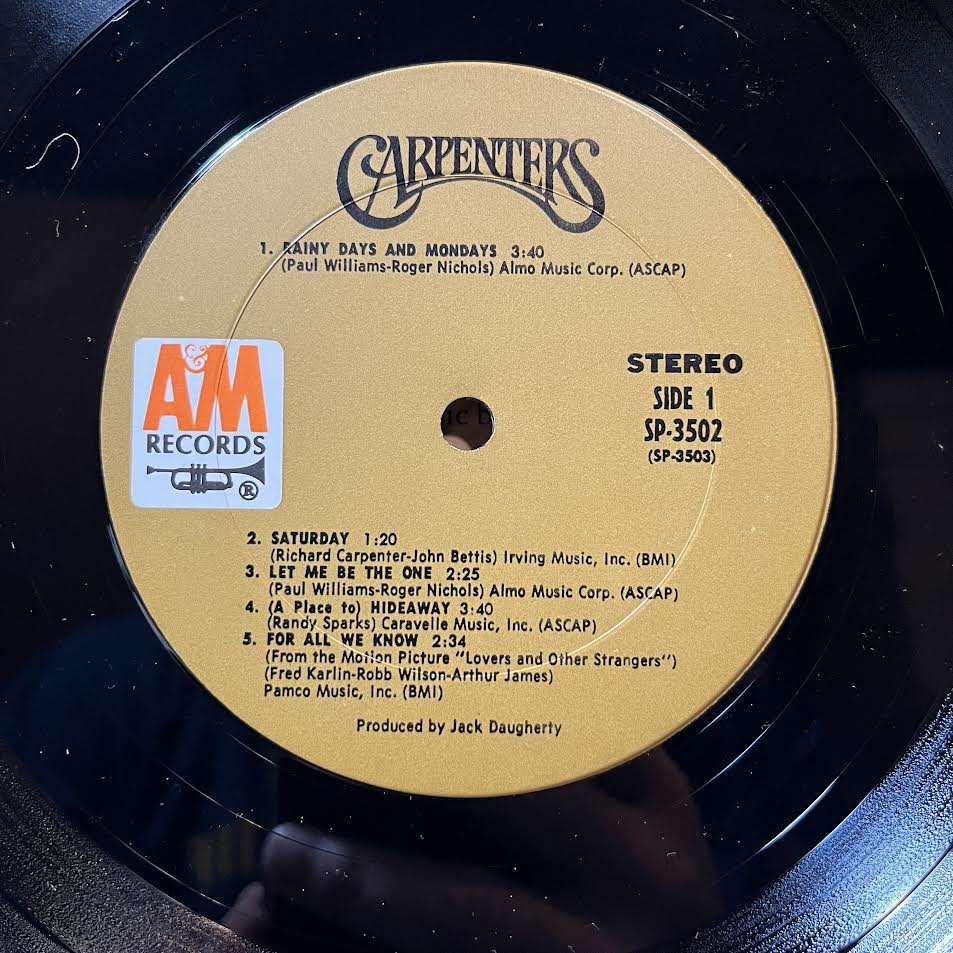 Carpenters (VINYL) | Near Mint (NM) Excellent+ (EX+) - ROCK / USED *NEAR MINT*