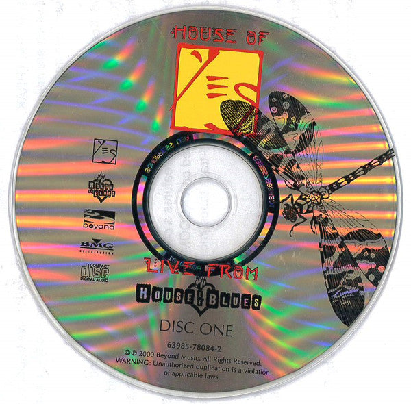 Yes - House Of Yes. Live From House Of Blues (2XCD) | Near Mint (NM) Near Mint (NM) - ROCK / USED *NEAR MINT*