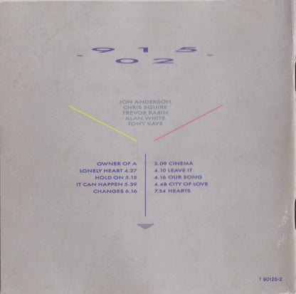 Yes - 90125 | Near Mint (NM) Near Mint (NM) - ROCK / USED *NEAR MINT*