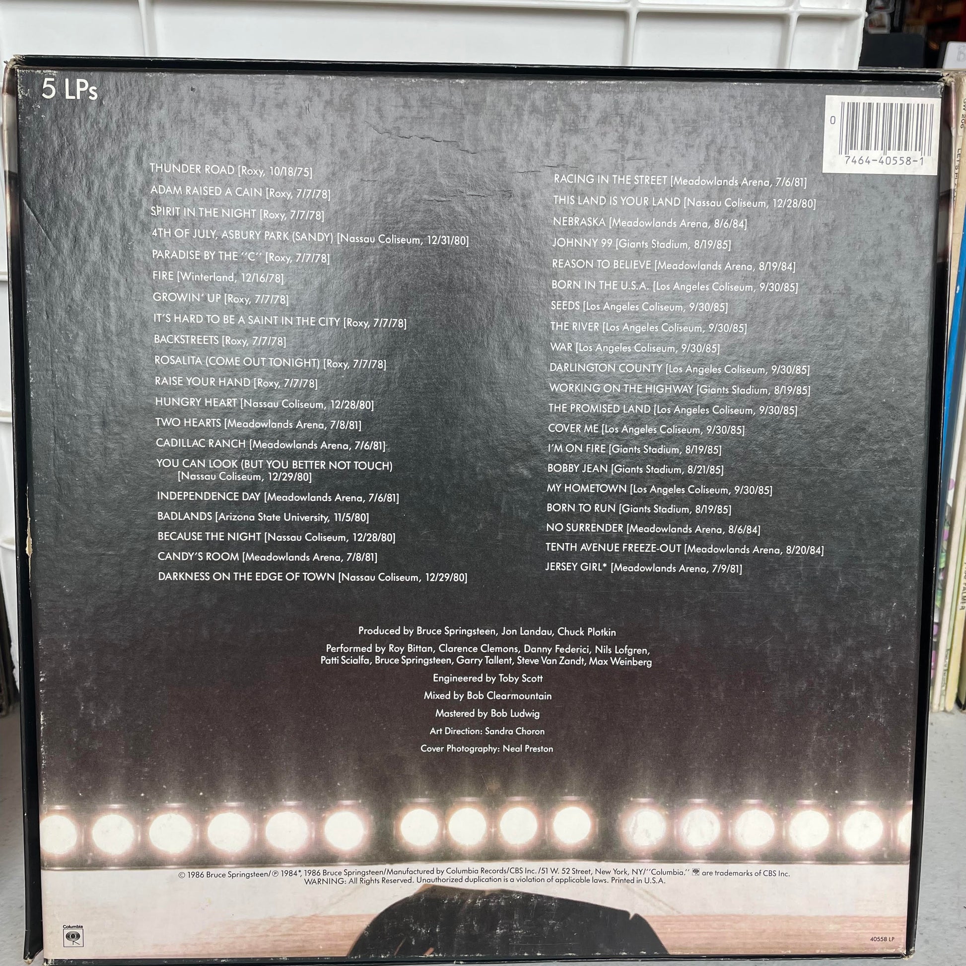 Live / 1975-85 (5xVINYL BOX) | Near Mint (NM or M-) Very Good (VG) - ROCK / USED *NEAR MINT*