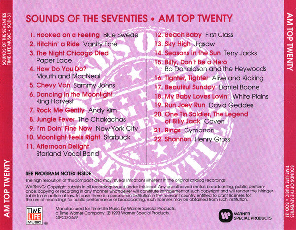 Sounds Of The Seventies - AM Top Twenty (CD) | Near Mint (NM) Near Mint (NM) - ROCK / USED *NEAR MINT*