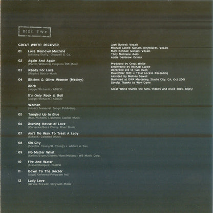 Great White - A Double Dose (2x CD Deadline Music ‎– CLP 1381-2) | USED Near Mint (NM or M-) Near Mint (NM) - ROCK / USED *NEAR MINT*