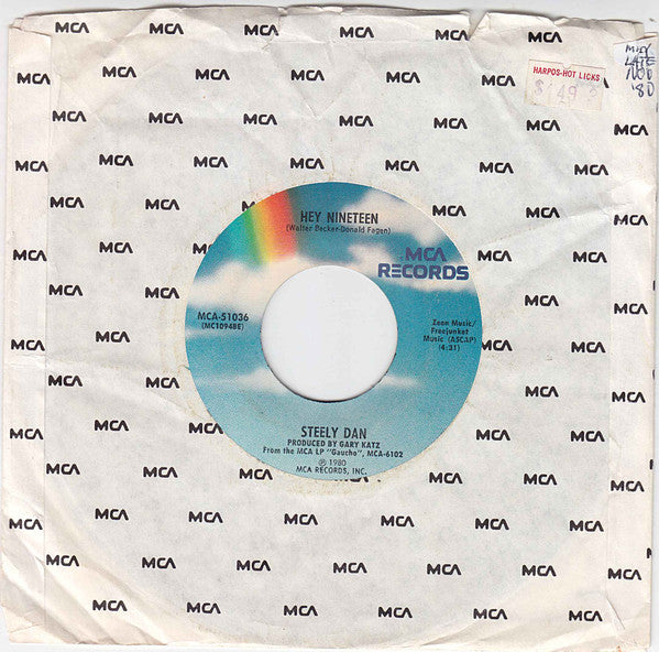 Hey Nineteen (7") | Near Mint (NM) Near Mint (NM) - ROCK / USED *NEAR MINT*