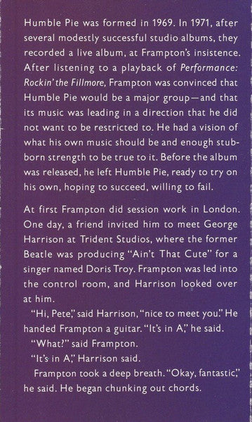 Peter Frampton - Classics Volume 12 *CASSETTE* | Near Mint (NM) Near Mint (NM) - ROCK / USED *NEAR MINT*