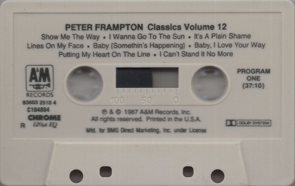 Peter Frampton - Classics Volume 12 *CASSETTE* | Near Mint (NM) Near Mint (NM) - ROCK / USED *NEAR MINT*