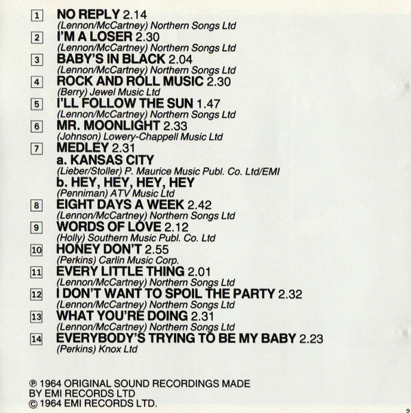 The Beatles - Beatles For Sale *CD-GERMANY* | Near Mint (NM) Near Mint (NM) - ROCK / USED *NEAR MINT*