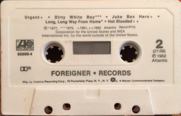 Foreigner - Records *CASSETTE* | Near Mint (NM) Near Mint (NM) - ROCK / USED *NEAR MINT*