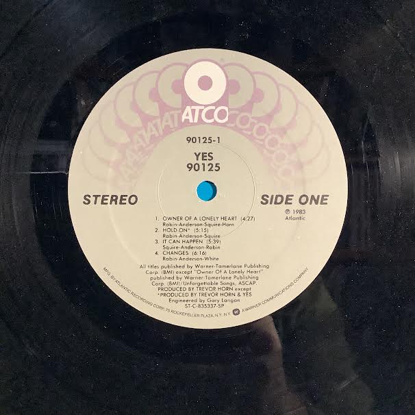 Yes - 90125 (SPECIALTY - VINYL) | Very Good Plus (VG+) Excellent (EX) - ROCK / USED *VERY GOOD++*