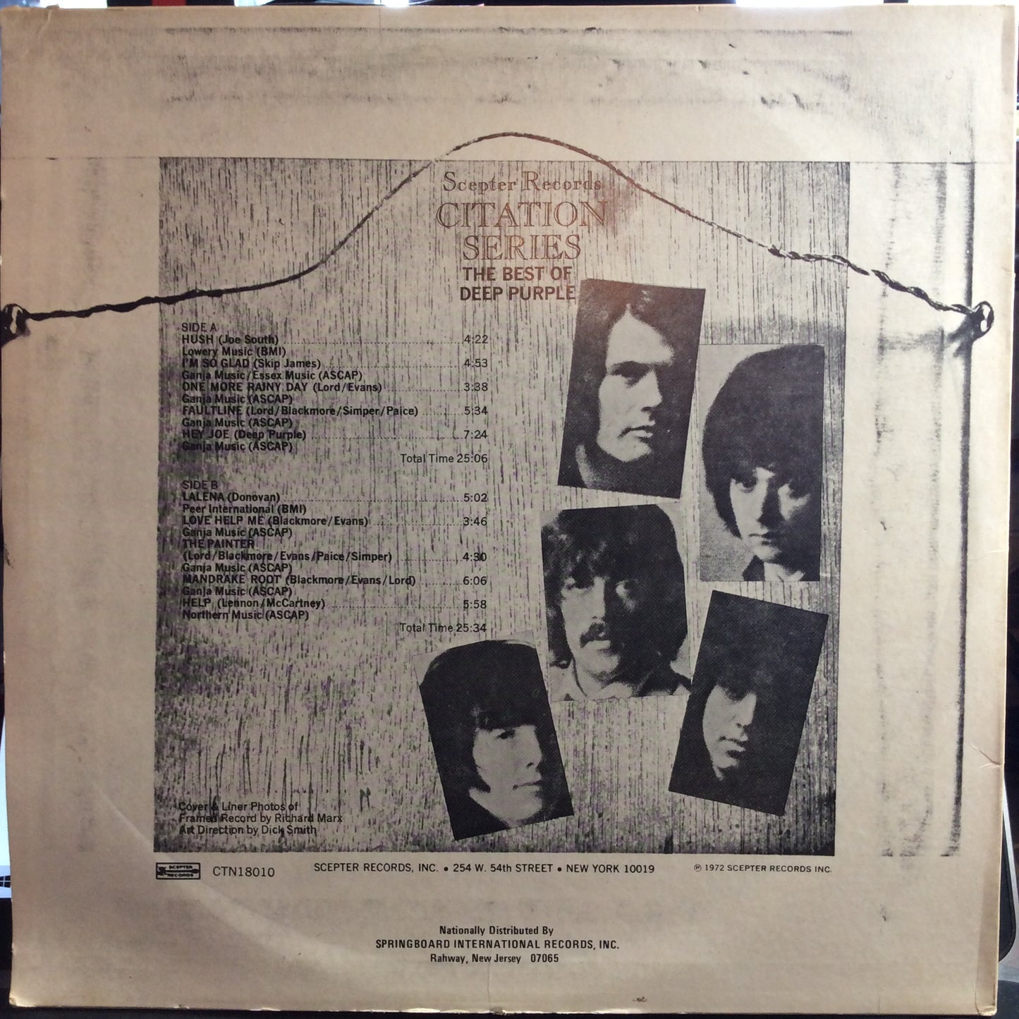 The Best Of Deep Purple (VINYL) | Very Good Plus (VG+) Very Good Plus (VG+) - ROCK / USED *VERY GOOD+*