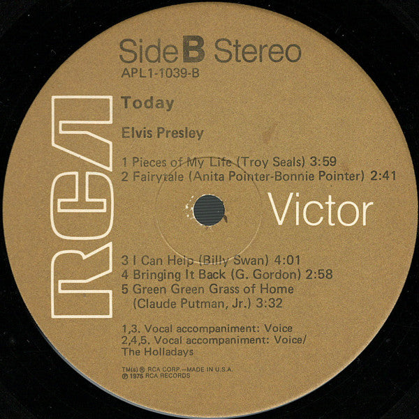 Elvis Presley - Today *TAN LABEL* | Very Good Plus (VG+) Near Mint (NM) - ROCK / USED *VERY GOOD+*