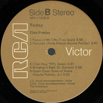 Elvis Presley - Today *TAN LABEL* | Very Good Plus (VG+) Near Mint (NM) - ROCK / USED *VERY GOOD+*