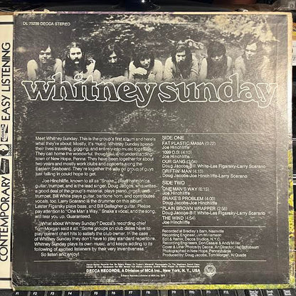 Whitney Sunday (VINYL) | Very Good Plus (VG+) Very Good Plus (VG+) - ROCK / USED *VERY GOOD++*