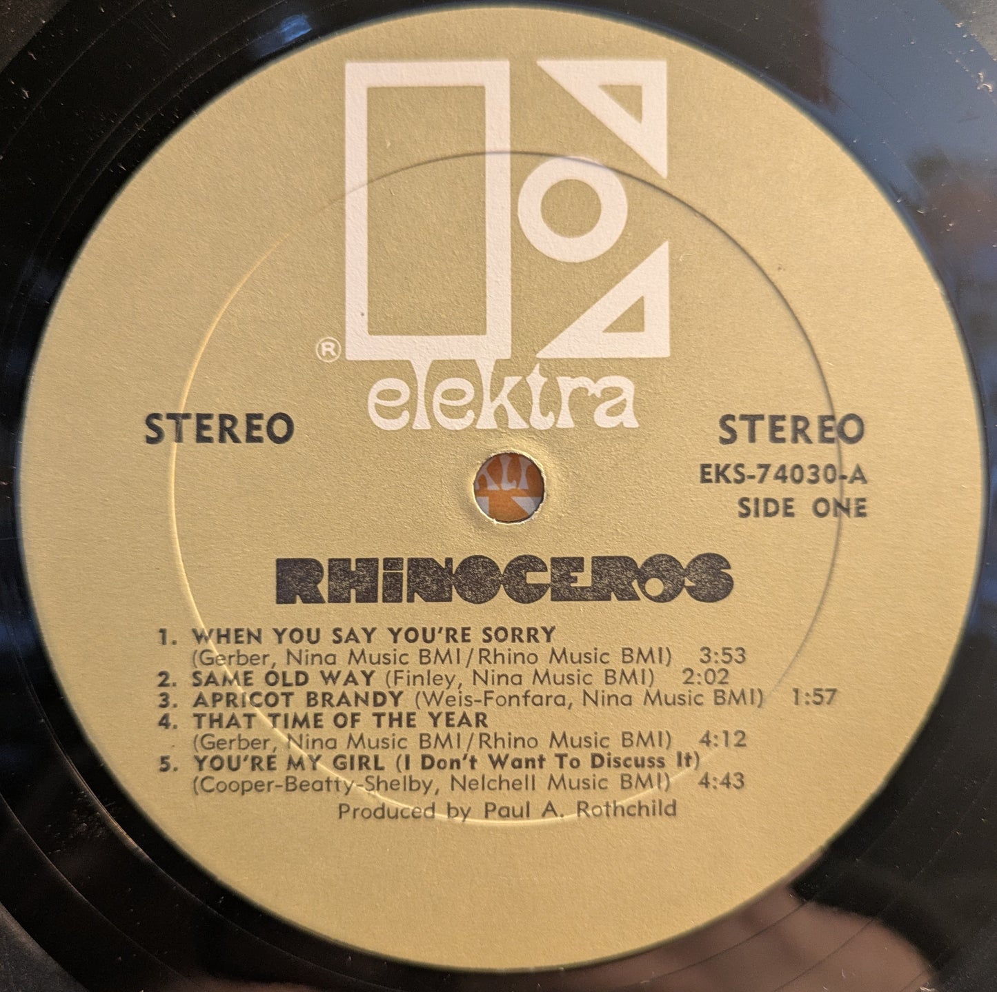 Rhinoceros (VINYL) | Very Good Plus (VG+) Very Good Plus (VG+) - ROCK / USED *VERY GOOD++*