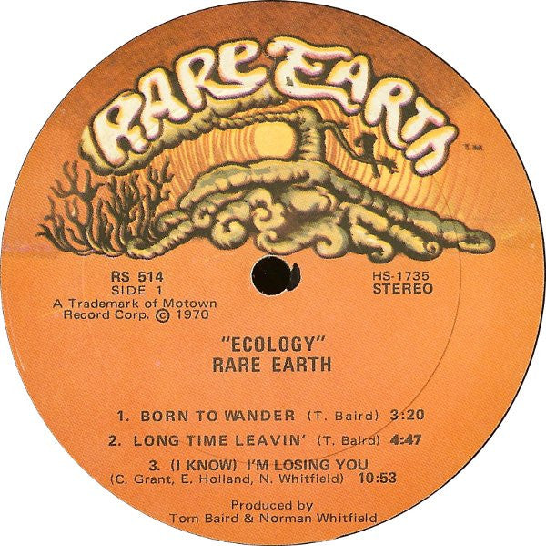 Rare Earth - Ecology *IN SHRINK* | Very Good Plus (VG+) Near Mint (NM) - ROCK / USED *VERY GOOD+*