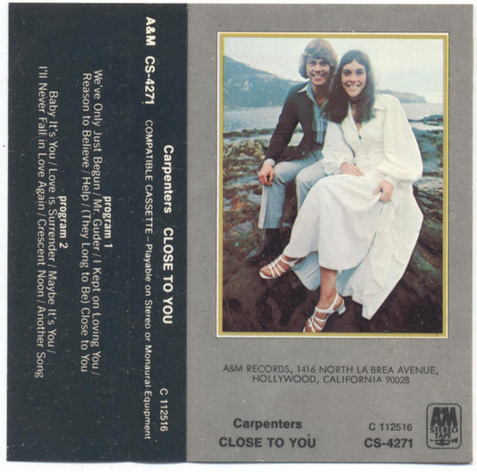 Carpenters - Close To You (CASSETTE) | Very Good Plus (VG+) Excellent (EX) - ROCK / USED *VERY GOOD+*