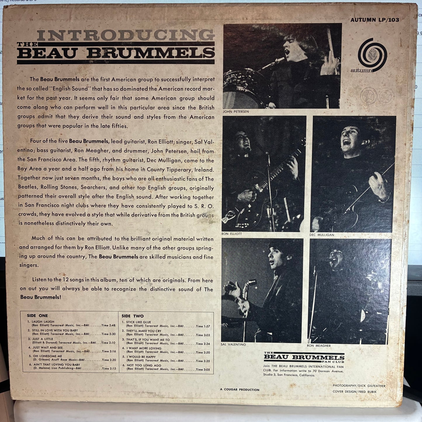 Introducing The Beau Brummels (VINYL) | Very Good Plus (VG+) Very Good Plus (VG+) - ROCK / USED *VERY GOOD+*