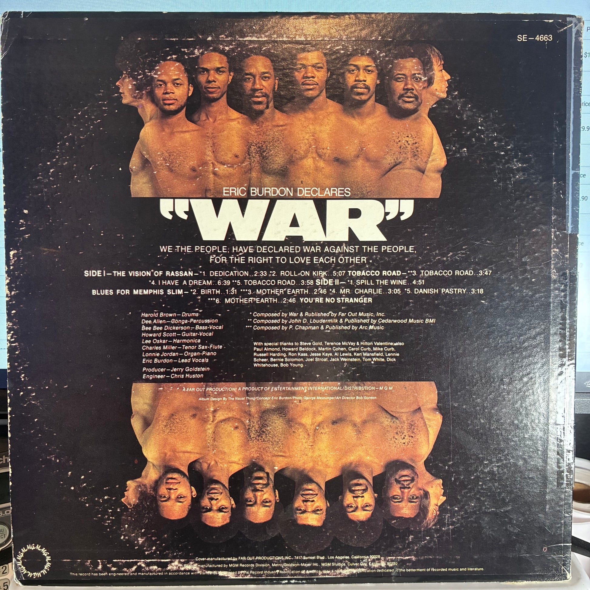 Eric Burdon Declares "War" (VINYL) | Very Good Plus (VG+) Very Good (VG) - ROCK / USED *VERY GOOD+*